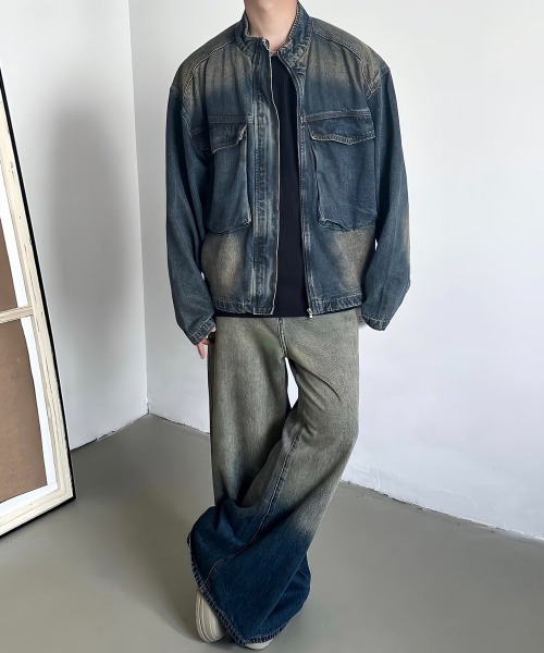 NEW GENTLEMAN（ニュージェントルマン）の「オーグリー デニムジャケット（デニムジャケット・メンズ・ブルー・M/L/XL）」の8枚目の写真