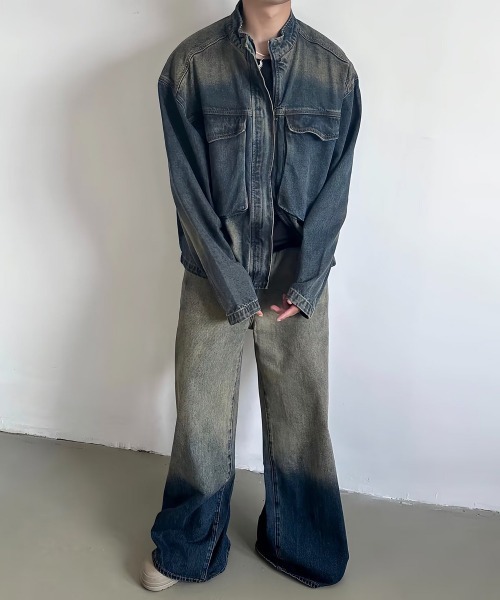 NEW GENTLEMAN（ニュージェントルマン）の「オーグリー デニムジャケット（デニムジャケット・メンズ・ブルー・M/L/XL）」の7枚目の写真