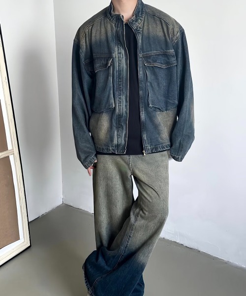 NEW GENTLEMAN（ニュージェントルマン）の「オーグリー デニムジャケット（デニムジャケット・メンズ・ブルー・M/L/XL）」の5枚目の写真