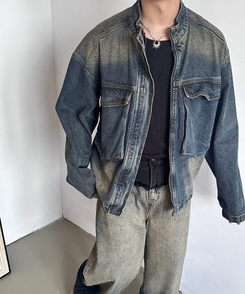 NEW GENTLEMAN（ニュージェントルマン）の「オーグリー デニムジャケット（デニムジャケット・メンズ・ブルー・M/L/XL）」の2枚目の写真