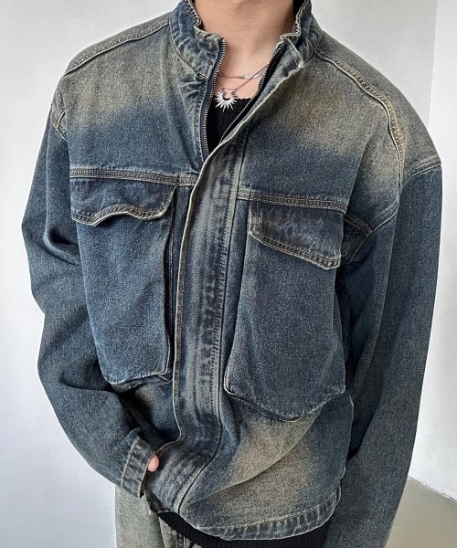 NEW GENTLEMAN（ニュージェントルマン）の「オーグリー デニムジャケット（デニムジャケット・メンズ・ブルー・M/L/XL）」の13枚目の写真