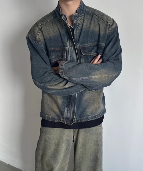 NEW GENTLEMAN（ニュージェントルマン）の「オーグリー デニムジャケット（デニムジャケット・メンズ・ブルー・M/L/XL）」の11枚目の写真