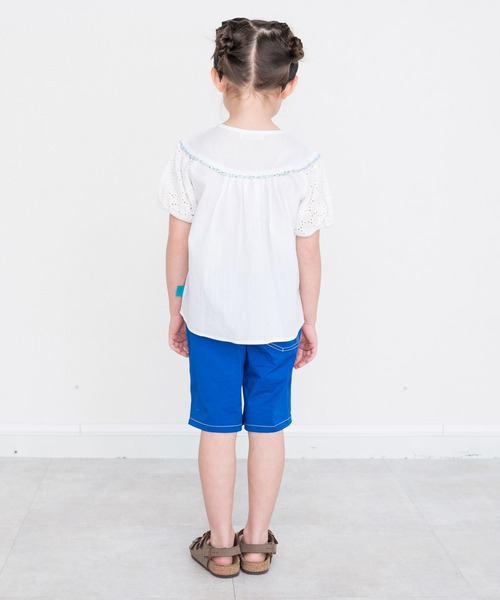 RAGMART（ラグマート）の「ギャザーブラウス（シャツ/ブラウス・キッズ・ピンク/オフホワイト/チェック・100cm/110cm/130cm/120cm）」の7枚目の写真