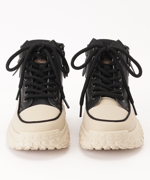 Lace Ladies(レースレディース)の「厚底 ボリューム レースアップ ハイカット スニーカー(スニーカー・レディース・ブラック/ホワイト/ベージュ・22.5cm/24cm/23.5cm/23cm/25cm/24.5cm)」の11枚目の写真