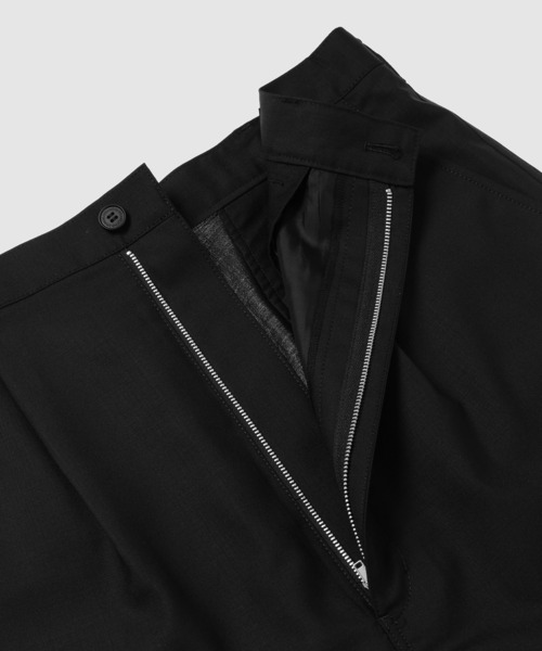 BLACK comme des garcons ウール　スラックス　XLサイズ コムデギャルソンCOMME des GARCONS ウールギャバスラックス