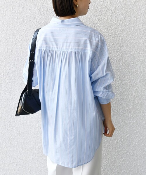 SHIPS for women / シップスウィメン 【WEB限定】〈洗濯機可能〉アシンメトリー ストライプ シャツ SHIPS ブラウス シャツ 「WEB限定」「洗濯機可能