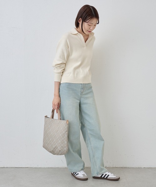russet（ラシット）の「[WEB限定] ナイロンジャガード2wayトートバッグ(CE-1528-WEB)（トートバッグ・レディース・グレー×ピンク/サックスブルー/ピンクベージュ/ブラウン/グリーン/ライトグリーン/ブルー系その他/ダークブルー/ラベンダー/オレンジ・FREE）」の22枚目の写真