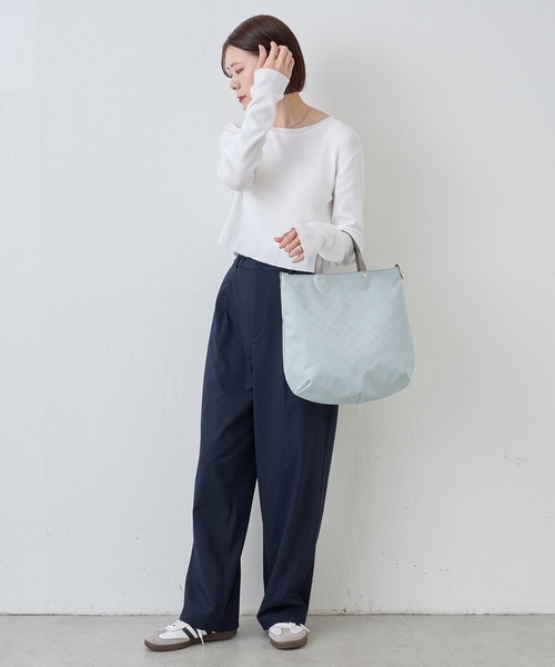 russet（ラシット）の「[WEB限定] ナイロンジャガード2wayトートバッグ(CE-1528-WEB)（トートバッグ・レディース・グレー×ピンク/サックスブルー/ピンクベージュ/ブラウン/グリーン/ライトグリーン/ブルー系その他/ダークブルー/ラベンダー/オレンジ・FREE）」の13枚目の写真