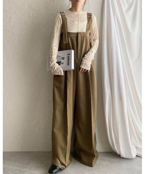 She's Closet（シーズクローゼット）の「コード刺繍クルーネック長袖シースルー/シアーロングTシャツカットソートップス（Tシャツ/カットソー・レディース・アイボリー/ブラック/チャコールグレー/オフホワイト・FREE）」の14枚目の写真