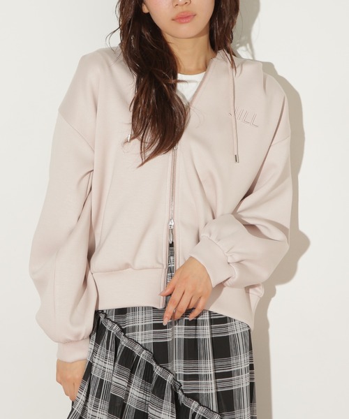 JILL by JILL STUART(ジルバイジルスチュアート)の「逆開ファスナービッグパーカー(パーカー・レディース・ホワイト/グレー/ピンク・FREE)」の3枚目の写真