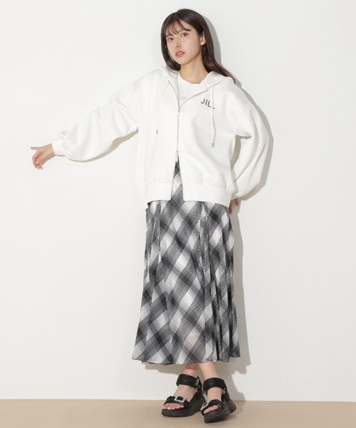 逆開ファスナービッグパーカー（パーカー）｜JILL by JILL