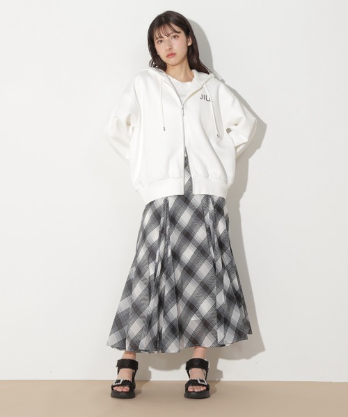 JILL by JILL STUART(ジルバイジルスチュアート)の「逆開ファスナービッグパーカー(パーカー・レディース・ホワイト/グレー/ピンク・FREE)」の8枚目の写真