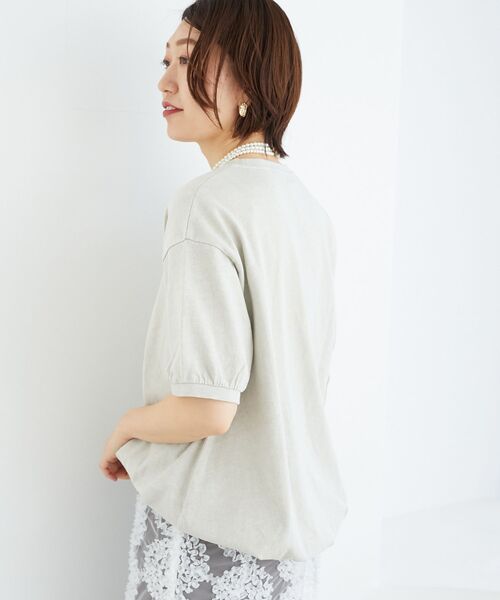 le.coeur blanc（ルクールブラン）の「STAR&STRIPE  ベーシックリブT（Tシャツ/カットソー・レディース・チャコールグレー/グレイッシュベージュ/オフホワイト・38）」の10枚目の写真