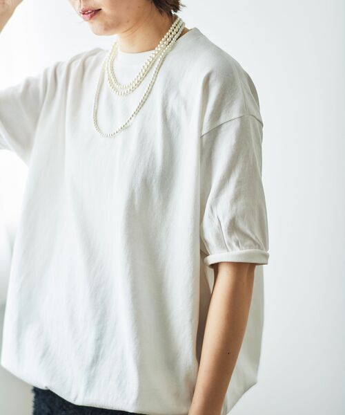 le.coeur blanc（ルクールブラン）の「STAR&STRIPE  ベーシックリブT（Tシャツ/カットソー・レディース・チャコールグレー/グレイッシュベージュ/オフホワイト・38）」の20枚目の写真