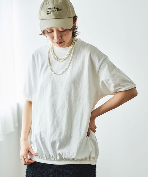 le.coeur blanc（ルクールブラン）の「STAR&STRIPE  ベーシックリブT（Tシャツ/カットソー・レディース・チャコールグレー/グレイッシュベージュ/オフホワイト・38）」の21枚目の写真
