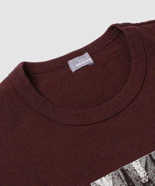 kolor BEACON(カラービーコン)の「25SBM- T03231(Tシャツ/カットソー・メンズ・ヘザーグレー/チャコールグレー/ボルドー/ホワイト・3/2)」の6枚目の写真