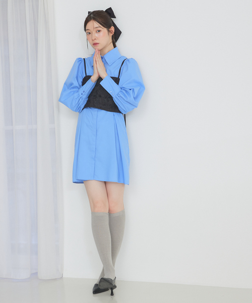 SELFIST(セルフィスト)の「【Can Cam掲載】【セットアップ対応】パイピングジャガードビスチェ 夏服 レイヤード オールシーズン(シャツ/ブラウス・レディース・ブラック/アイボリー・フリー)」の13枚目の写真