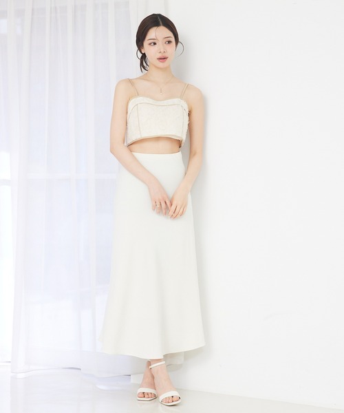 SELFIST(セルフィスト)の「【Can Cam掲載】【セットアップ対応】パイピングジャガードビスチェ 夏服 レイヤード オールシーズン(シャツ/ブラウス・レディース・ブラック/アイボリー・フリー)」の16枚目の写真