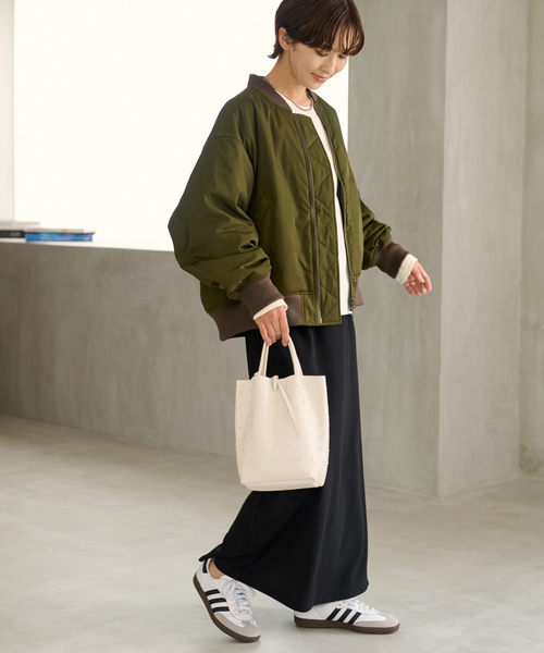 MARLON FIRENZE（マーロンフィレンツェ）の「《追加4》【MARLON FIRENZE/マルロン】 SHOPPER MINI STUDS：バッグ（ショルダーバッグ・レディース・アイボリー/ブラック・FREE）」の9枚目の写真