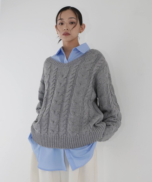 hellam（へラム）の「ビックポケット オーバーサイズシャツ（シャツ/ブラウス・レディース・ベージュ/ブルー/オフホワイト/ピンク/ホワイト×ブラック/ホワイト×ブルー/スミクロ/ブルー系その他/オレンジ・FREE）」の19枚目の写真