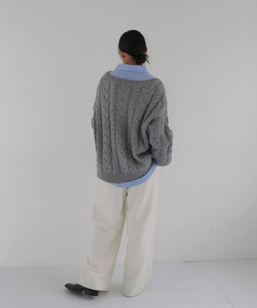 hellam（へラム）の「ビックポケット オーバーサイズシャツ（シャツ/ブラウス・レディース・ベージュ/ブルー/オフホワイト/ピンク/ホワイト×ブラック/ホワイト×ブルー/スミクロ/ブルー系その他/オレンジ・FREE）」の22枚目の写真