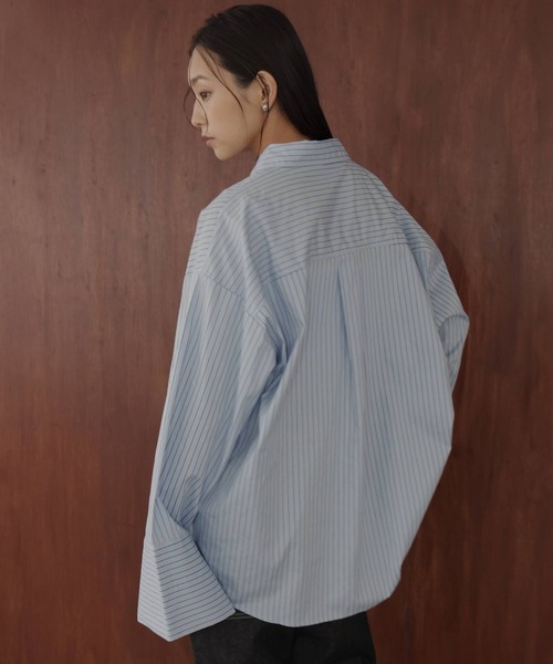 ホワイトポケット付きオーバーサイズシャツ セール】ビックポケット オーバーサイズシャツ（シャツ/ブラウス