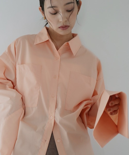 セール】ビックポケット オーバーサイズシャツ（シャツ/ブラウス