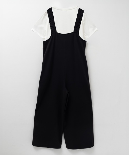 セール】nAvy ポリツイルサロペット ＋ Tシャツセット