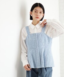 THE SHOP TK （ザ ショップ ティーケー ）の「◆ジャカードデニムビスチェ【洗濯機OK】（ベスト）」