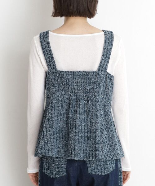 THE SHOP TK (ザ ショップ ティーケー )の「◆ジャカードデニムビスチェ【洗濯機OK】(ベスト・レディース・ネイビー/ブルー・13/12)」の13枚目の写真