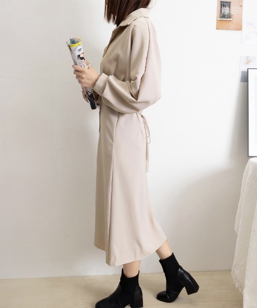 Miniministore（ミニミニストア）の「きれいめシャツワンピース ウエストマーク（シャツワンピース・レディース・ベージュ/ブラック・M/S）」の21枚目の写真