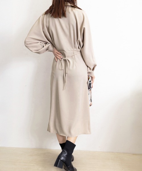 Miniministore（ミニミニストア）の「きれいめシャツワンピース ウエストマーク（シャツワンピース・レディース・ベージュ/ブラック・M/S）」の22枚目の写真
