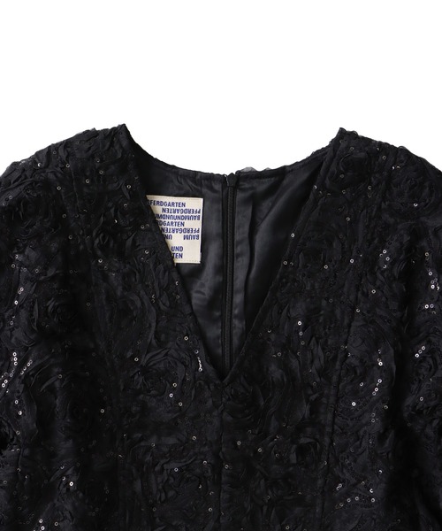BAUM UND PFERDGARTEN(バウムウンドヘルガーデン)の「BAUM UND PFERDGARTEN / AMYNA Roses and Sequins(ローズアンドスパンコールチュニックドレス 24116)(チュニック・レディース・ブラック・34)」の8枚目の写真