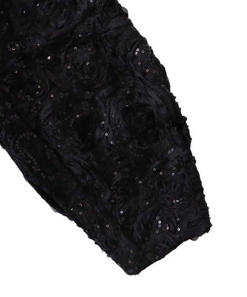 BAUM UND PFERDGARTEN(バウムウンドヘルガーデン)の「BAUM UND PFERDGARTEN / AMYNA Roses and Sequins(ローズアンドスパンコールチュニックドレス 24116)(チュニック・レディース・ブラック・34)」の7枚目の写真