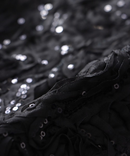 BAUM UND PFERDGARTEN(バウムウンドヘルガーデン)の「BAUM UND PFERDGARTEN / AMYNA Roses and Sequins(ローズアンドスパンコールチュニックドレス 24116)(チュニック・レディース・ブラック・34)」の4枚目の写真