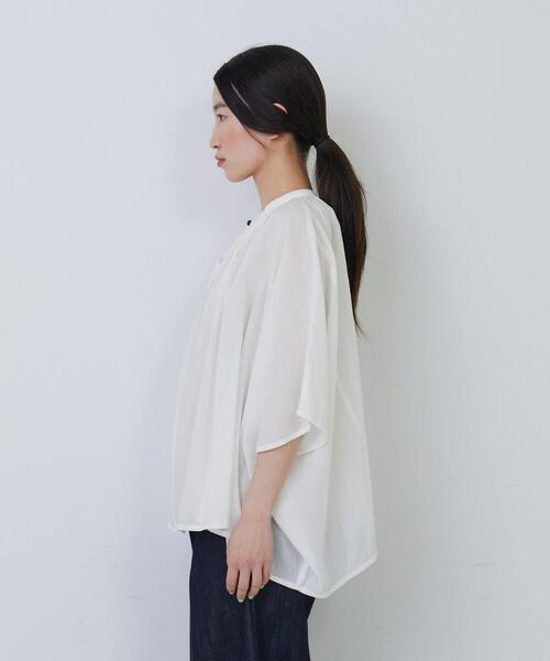 conges payes ADIEU TRISTESSE（コンジェ ペイエ アデュートリステス）の「ポンチョシルエットブラウス（シャツ/ブラウス・レディース・ブラック/オフホワイト/ピンク・38）」の17枚目の写真