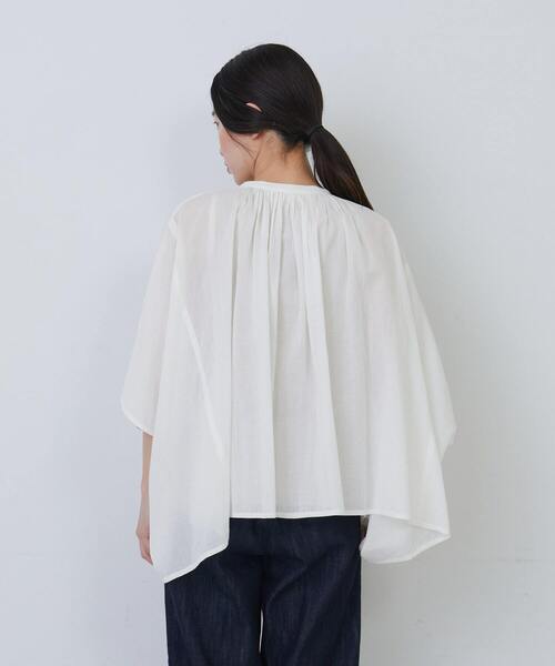 conges payes ADIEU TRISTESSE（コンジェ ペイエ アデュートリステス）の「ポンチョシルエットブラウス（シャツ/ブラウス・レディース・ブラック/オフホワイト/ピンク・38）」の18枚目の写真