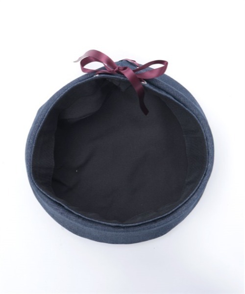 axes femme（アクシーズファム）の「レースアップデニムベレー（ハンチング/ベレー帽・レディース・ブルー/インディゴブルー・FREE）」の6枚目の写真