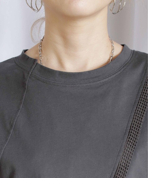 tシャツ メッシュ切替ロンT レディース BITTOKO tシャツ メッシュ切替ロンT レディース : ZOZOTOWN