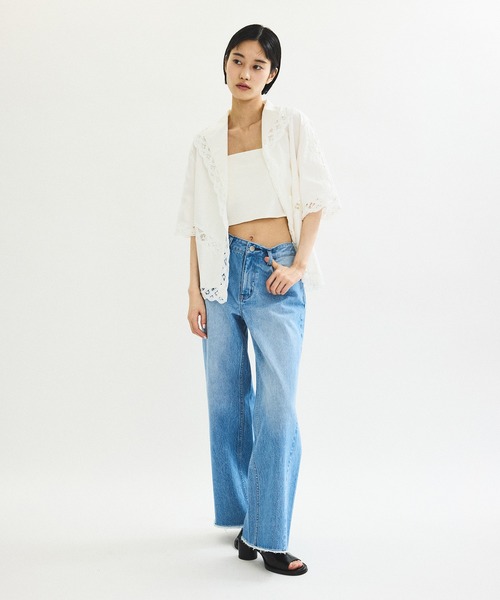 セール】【サステナブル】バテンレースコンビシャツ（シャツ