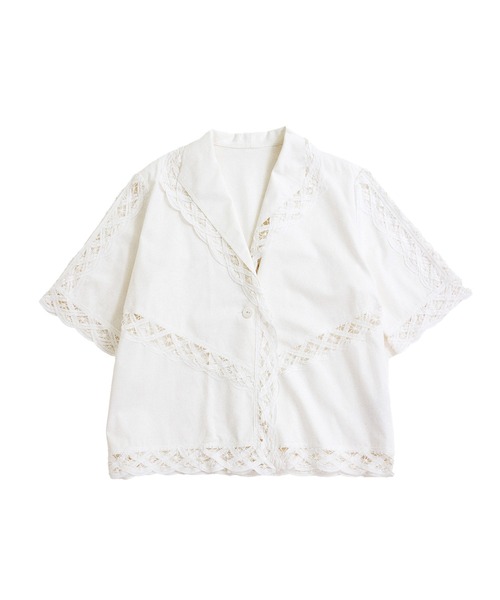 セール】【サステナブル】バテンレースコンビシャツ（シャツ