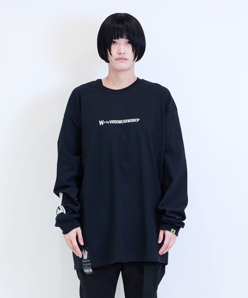 [W] by VIRGOwearworks（ダブリューバイヴァルゴウェアーワークス）の「Emblem LSPT（Tシャツ/カットソー・メンズ・ブラック/ホワイト・MEDIUM/LARGE/X-LARGE/XX-LARGE）」の6枚目の写真