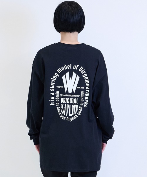 [W] by VIRGOwearworks（ダブリューバイヴァルゴウェアーワークス）の「Emblem LSPT（Tシャツ/カットソー・メンズ・ブラック/ホワイト・MEDIUM/LARGE/X-LARGE/XX-LARGE）」の4枚目の写真