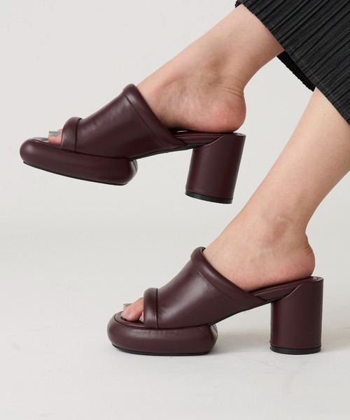 ALM.(アルム)の「【ALM.】CIELO LEATHER SANDALS(サンダル・レディース・ブラック/マルーン/アイボリー・36/38/37)」の3枚目の写真