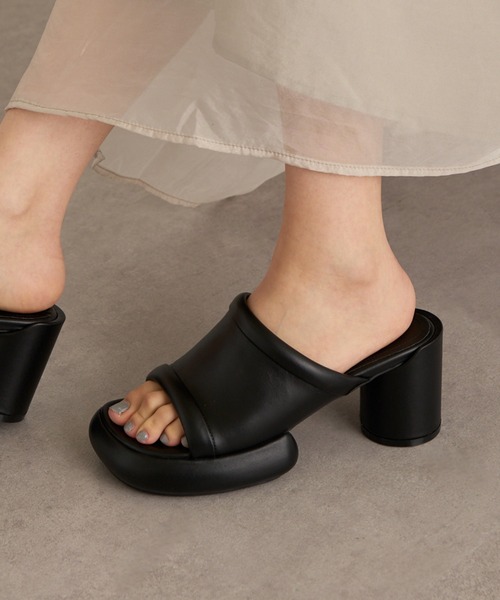 ALM.(アルム)の「【ALM.】CIELO LEATHER SANDALS(サンダル・レディース・ブラック/マルーン/アイボリー・36/38/37)」の6枚目の写真