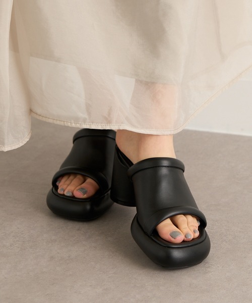 ALM.(アルム)の「【ALM.】CIELO LEATHER SANDALS(サンダル・レディース・ブラック/マルーン/アイボリー・36/38/37)」の7枚目の写真
