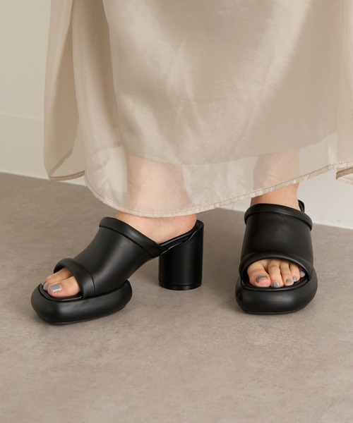 ALM.(アルム)の「【ALM.】CIELO LEATHER SANDALS(サンダル・レディース・ブラック/マルーン/アイボリー・36/38/37)」の8枚目の写真