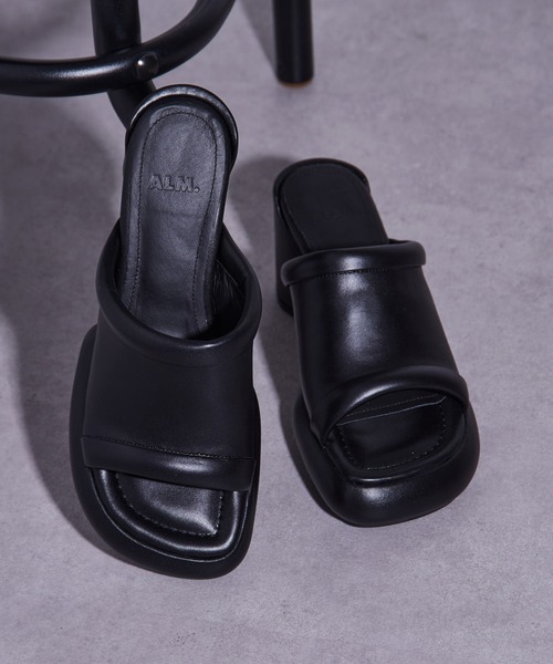 ALM.(アルム)の「【ALM.】CIELO LEATHER SANDALS(サンダル・レディース・ブラック/マルーン/アイボリー・36/38/37)」の5枚目の写真