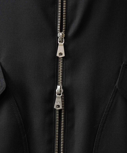 MAISON SPECIAL（メゾンスペシャル）の「《UNISEX》4 Colors Chambray Washable Wool Prime-Over G-1 Flight Jacket/4色シャンブレーウォッシャブルウールプライムオーバーG-1フライトジャケット【MAISON SPECIAL/メゾンスペシャル】（ブルゾン・メンズ・ブルー/ライトブルー/ブラック/チャコールグレー/グレー・2/0/1）」の9枚目の写真