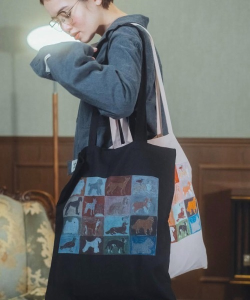 common gull products.(コモンガルプロダクツ)の「CONVENIENCEYOUNG×common gull products. dog and common gull bag(トートバッグ・レディース・ブラック系・フリー)」の1枚目の写真